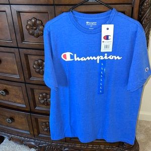 Large Champion; Men’s Large Champion Blue Tee
